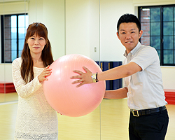 峪紀子さんと、ラ・サーナにて